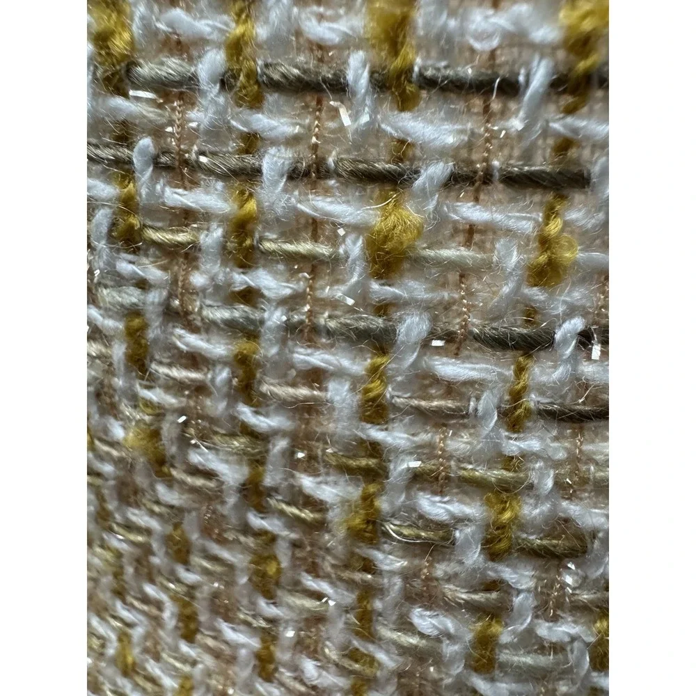 Tory Burch NWT Emma Dress Size 14 Yellow Sunglow Tweed Sleeveless Sheath‎